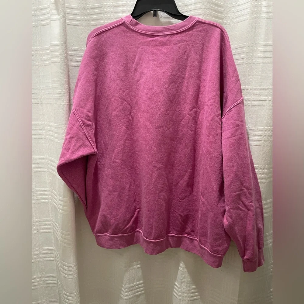 Pink NIRVANA Smiley 90s oversized Sweatshirt